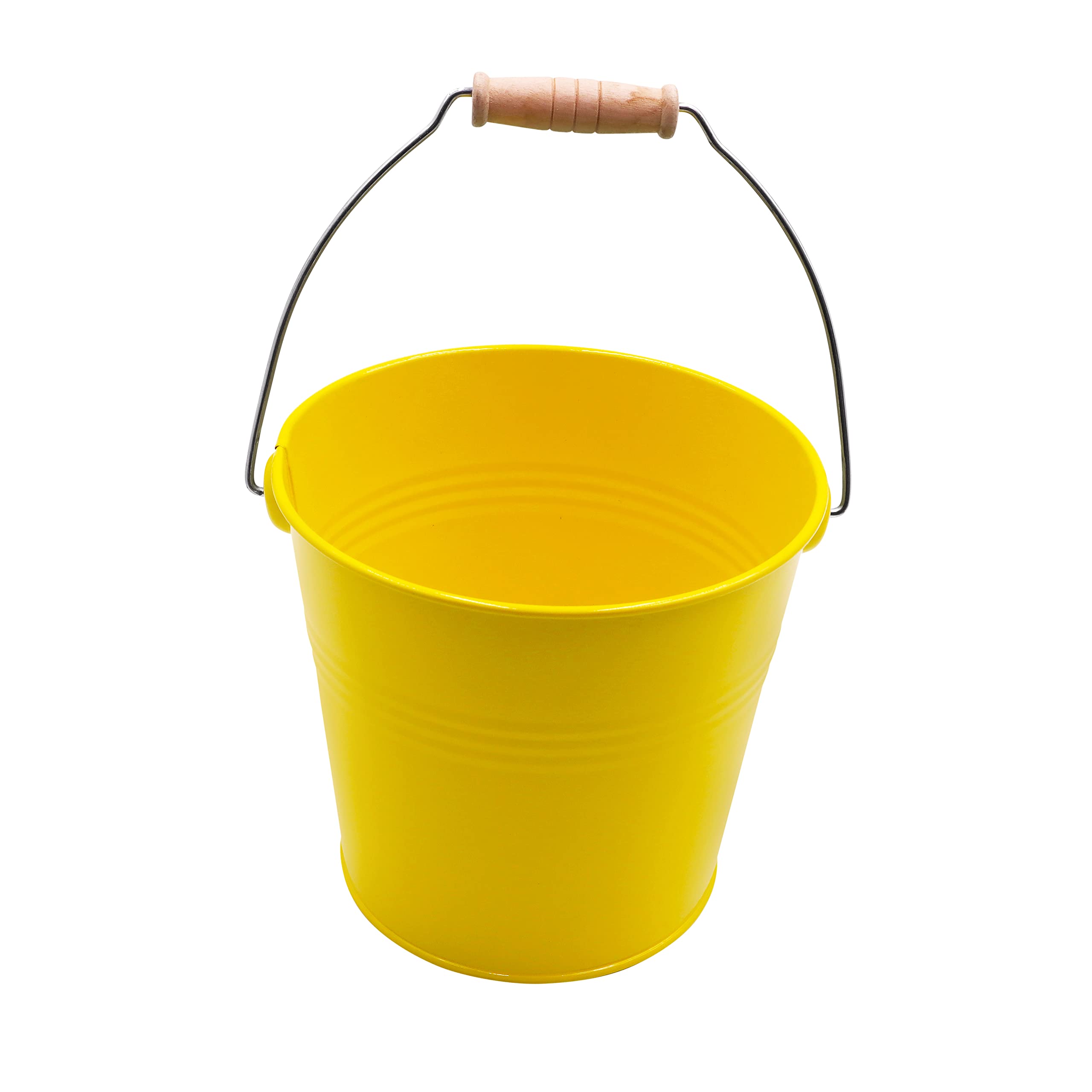 Craftplay Young Gardener's Bucket - Bright Yellow | 1.5 Litre Capacity | Forged Metal 1
