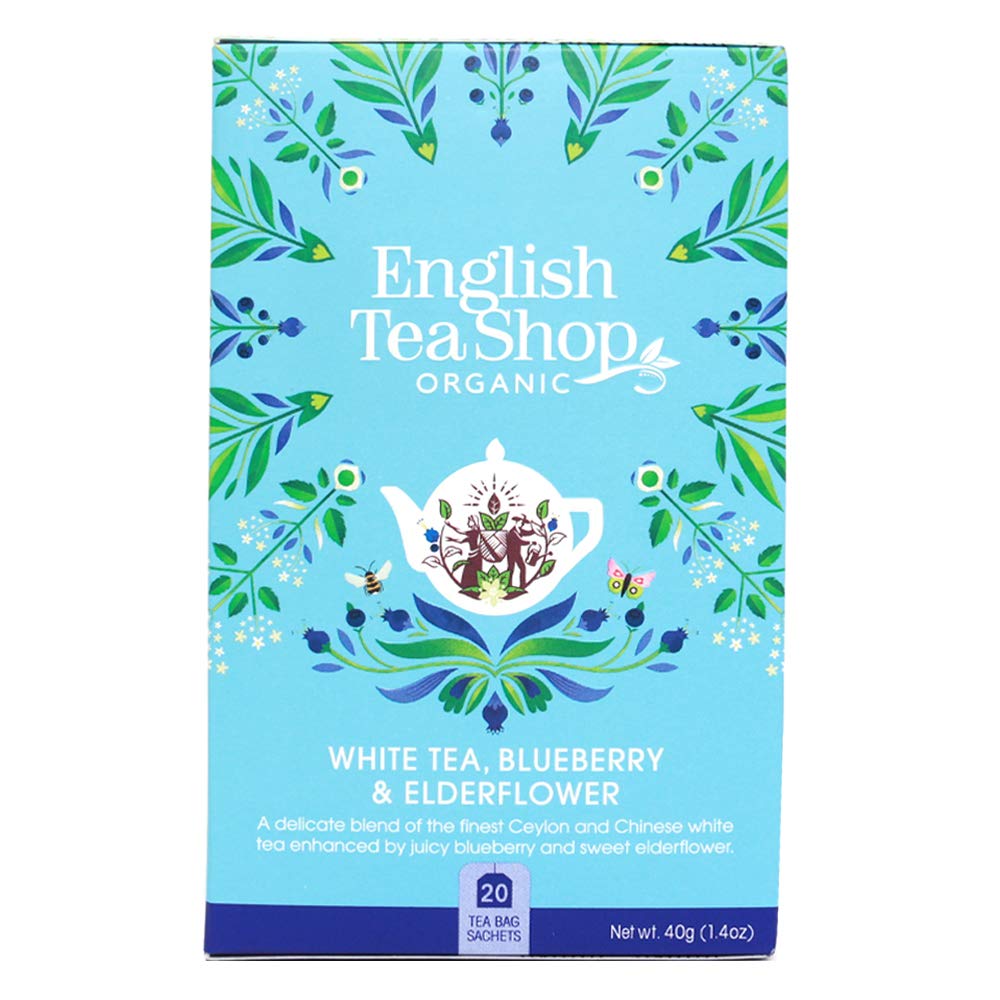 English Tea Shop Organic White Tea with Blueberries & Elderflowers - Super Tea 40g 2