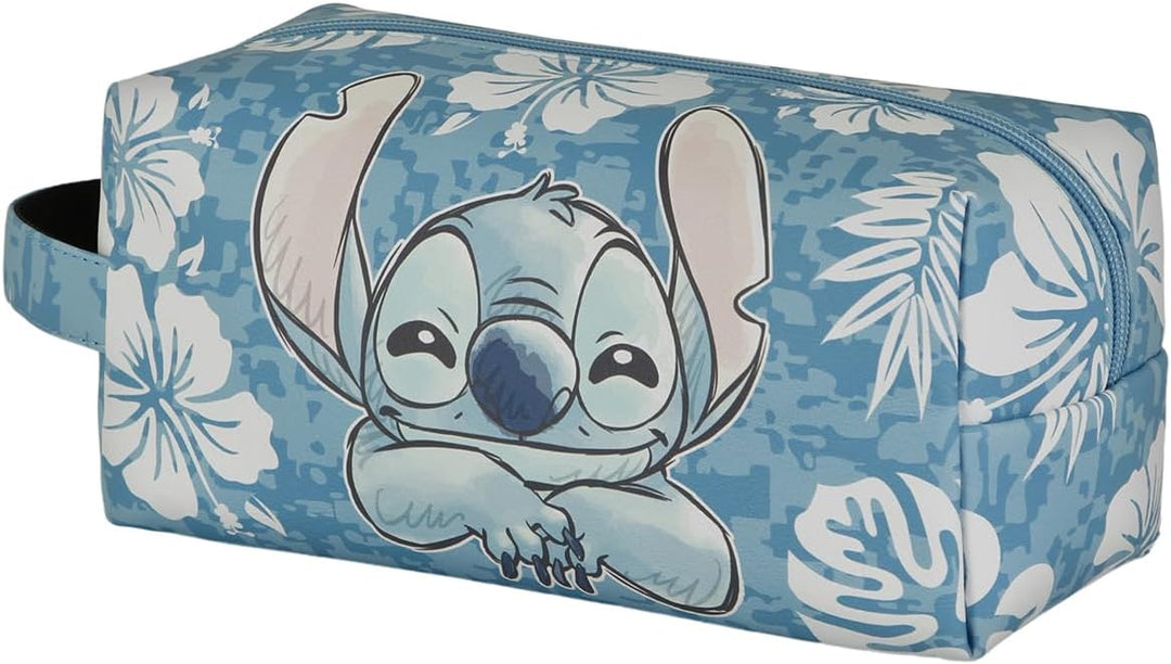 Lilo and Stitch Aloha-Brick Plus Travel Toiletry Bag, Blue, 25 x 12 cm