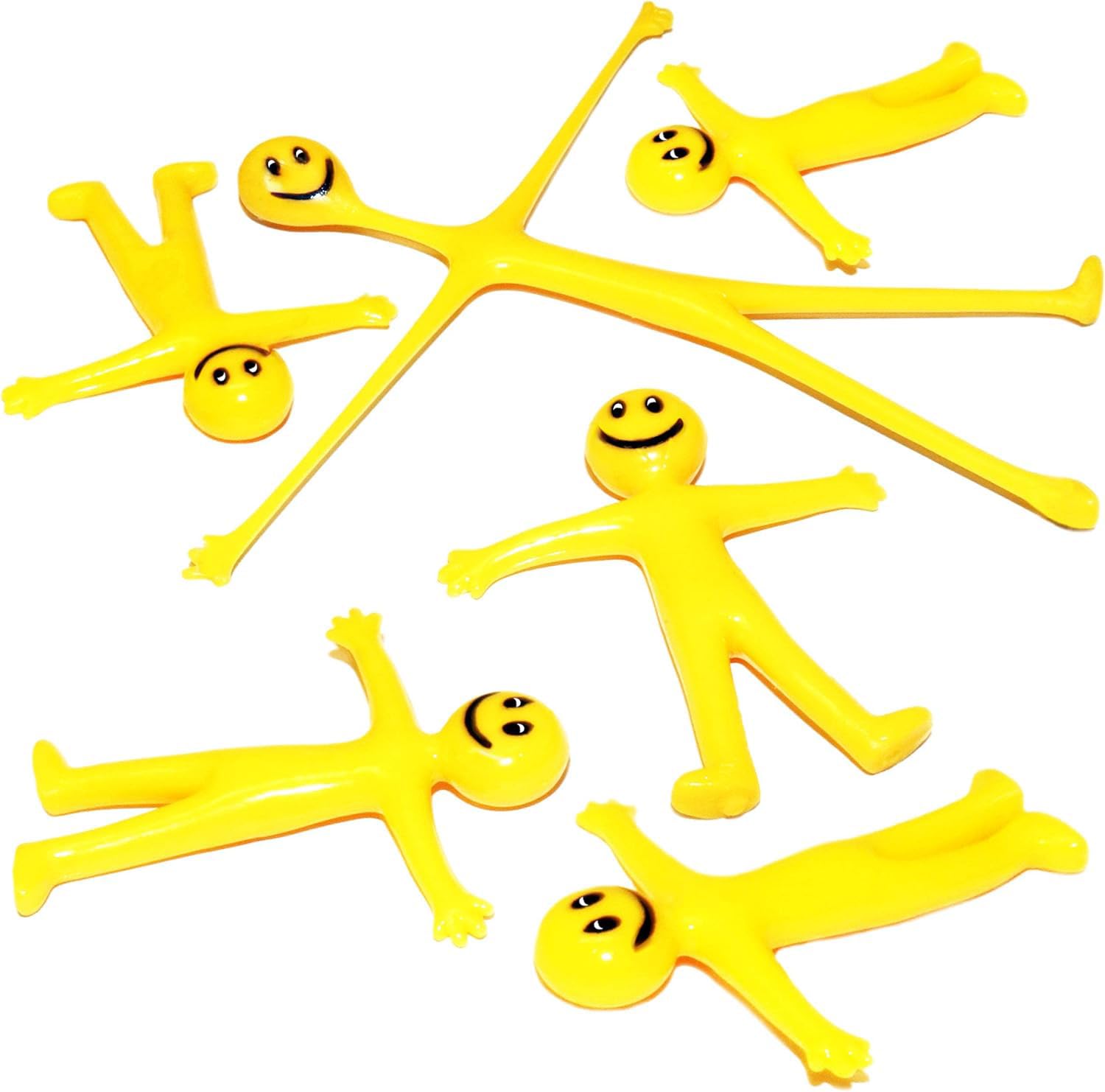 SHATCHI Yellow Stretchy Men Party Bag Fillers - 20Pk for Kids Birthday Party Favors 1