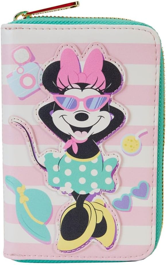 Loungefly Disney Minnie Mouse Vacation Poolside Zip Around Wallet (WDWA3062)