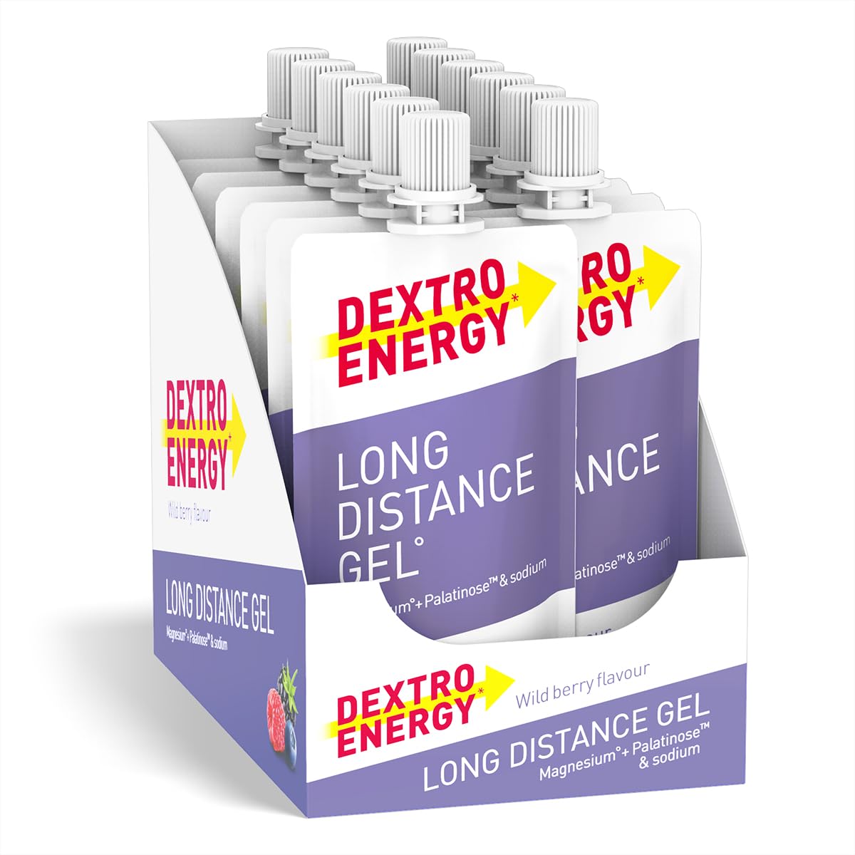 Dextro Energy Long Distance Gel Wild Berry - 50ml Sachet with Fast & Long-Lasting Energy for Endurance Sports 1