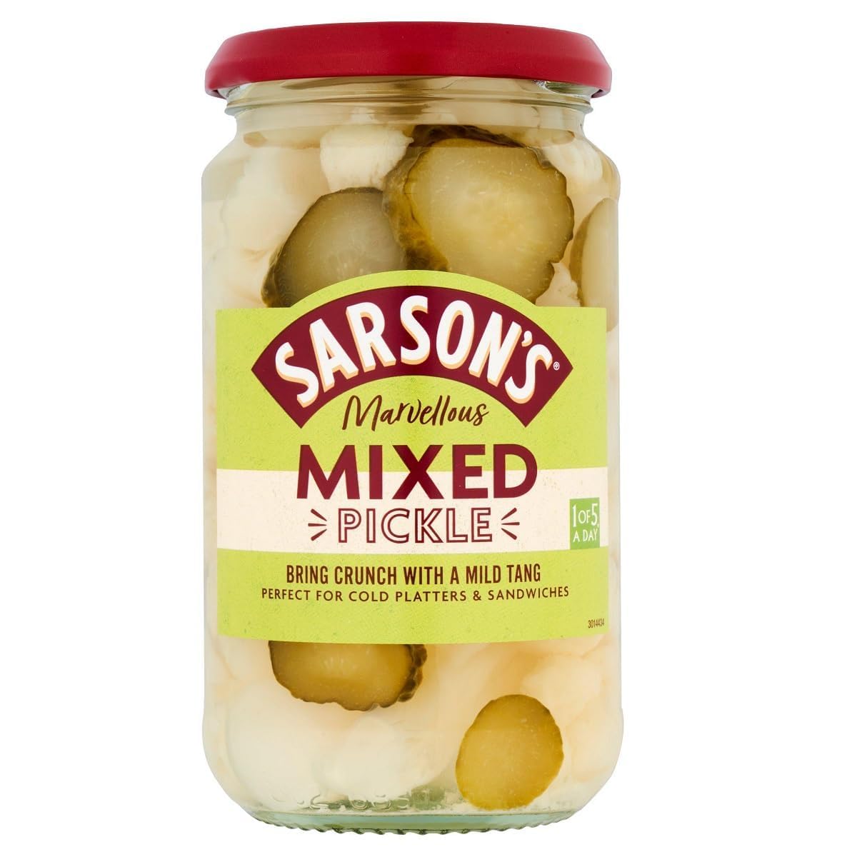 Sarson's Silverskin Onions in Vinegar - Tangy Pickled Vegetables | 460g Jar