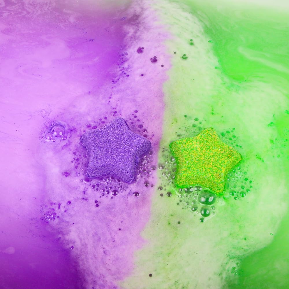 ZIMPLI Baff Bombz - 12 Pack Star Bath Fizzers for Colourful, Moisturising Fun | UK Made 2