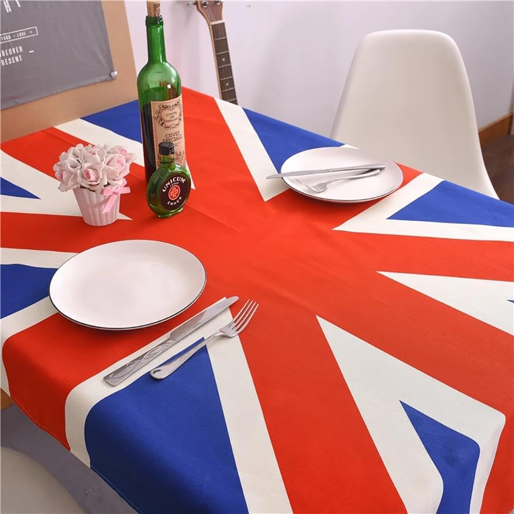 SHATCHI Union Jack Plastic Deluxe Tablecover - 137cm x 180cm | Reusable | Party & Picnic Use 4