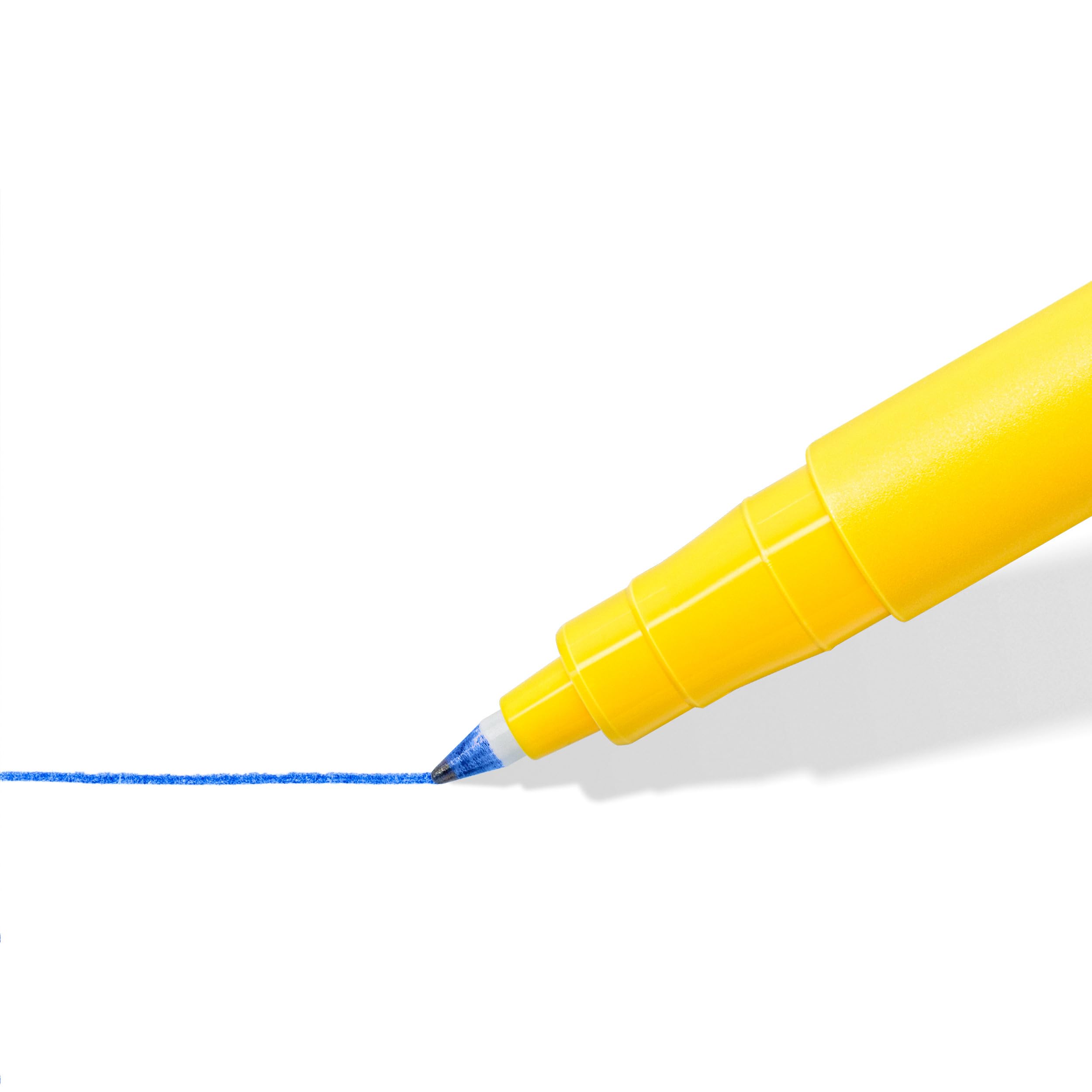 STAEDTLER Noris Handwriting Pen - Blue | 0.6mm Fineliner Tip | Pack of 4 3