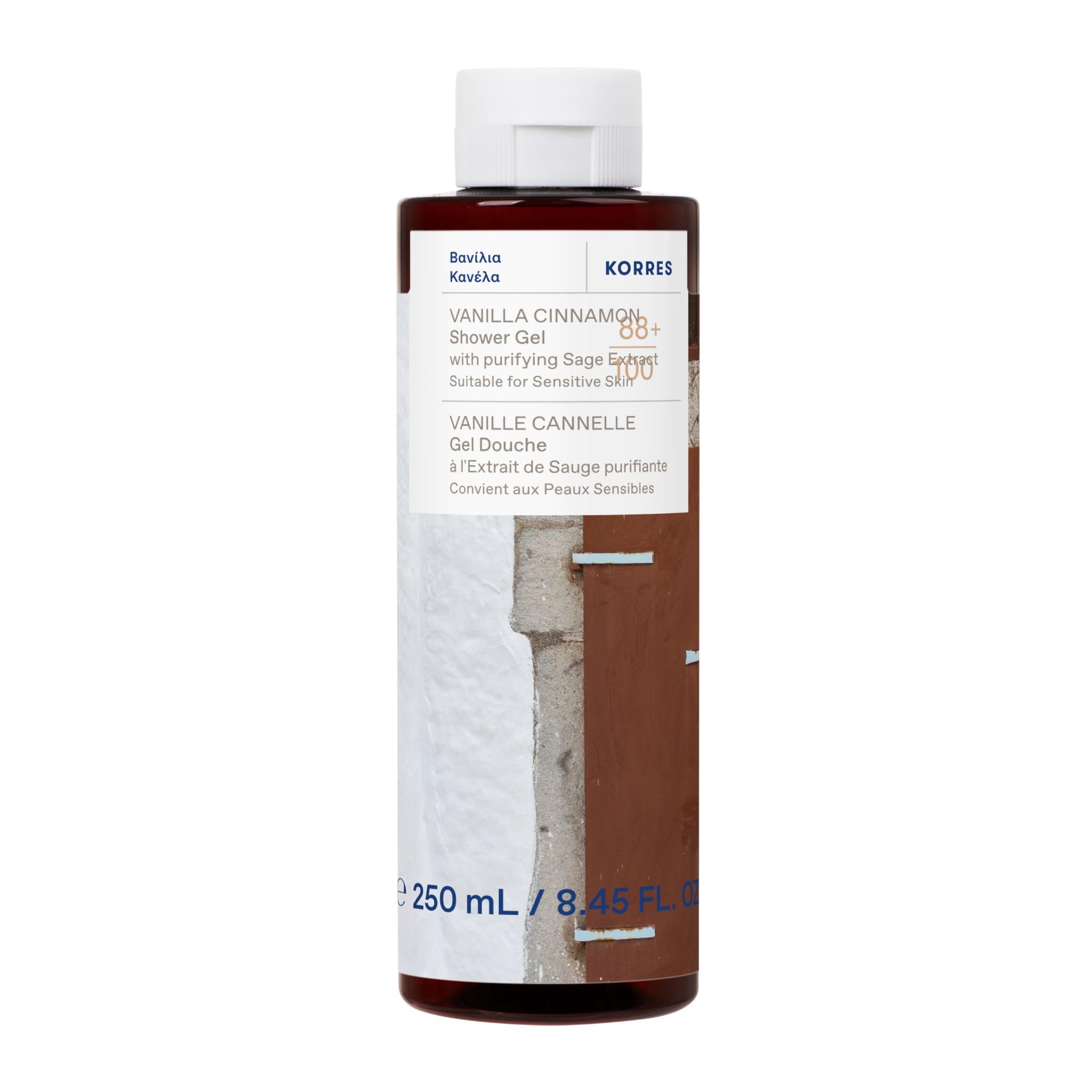 Korres Vanilla Cinnamon Shower Gel - Moisturizing, Foaming Cleanser | 250ml