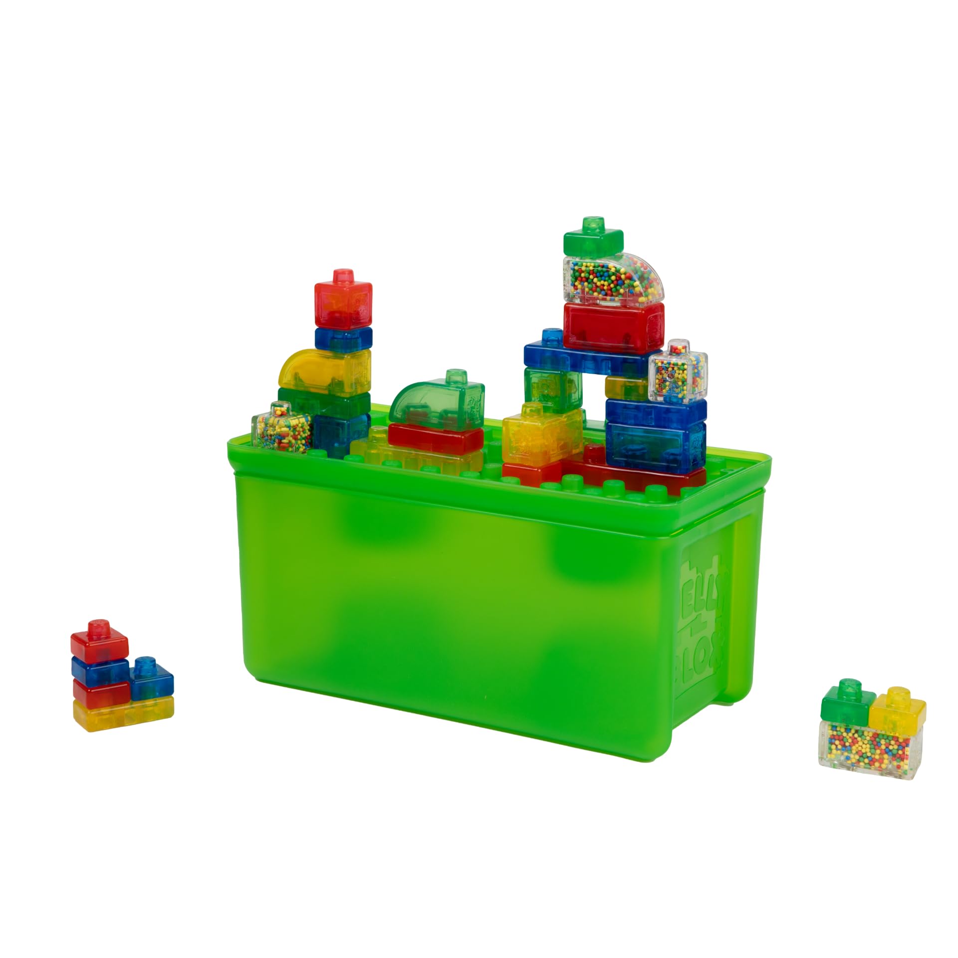 Jelly Blox 2-in-1 Storage Kit - 30 Squishy Toddler & Preschool Building Blocks | Ages 2+ 2