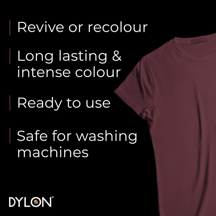 DYLON - Washing Machine Fabric Dye Pod for Clothes & Soft Furnishings 350g – Plum Red