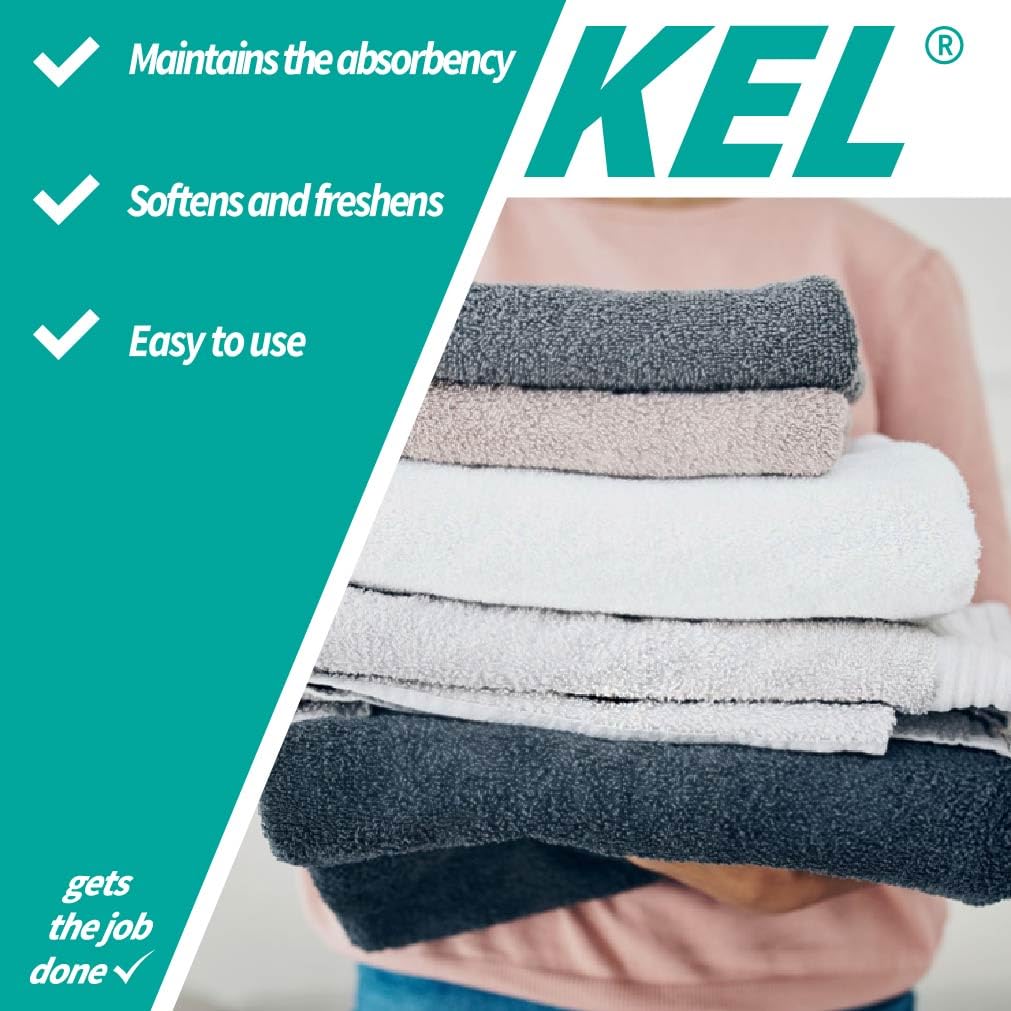 KEL - Towel Softener Liquid Conditioner for Laundry, Improves Absorbency & Fresh Linen Scent