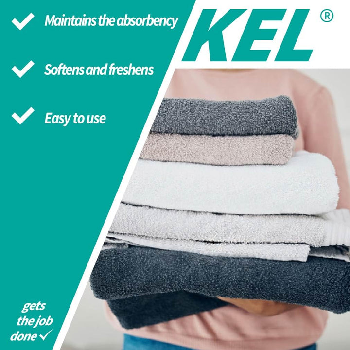 KEL - Towel Softener Liquid Conditioner for Laundry, Improves Absorbency & Fresh Linen Scent