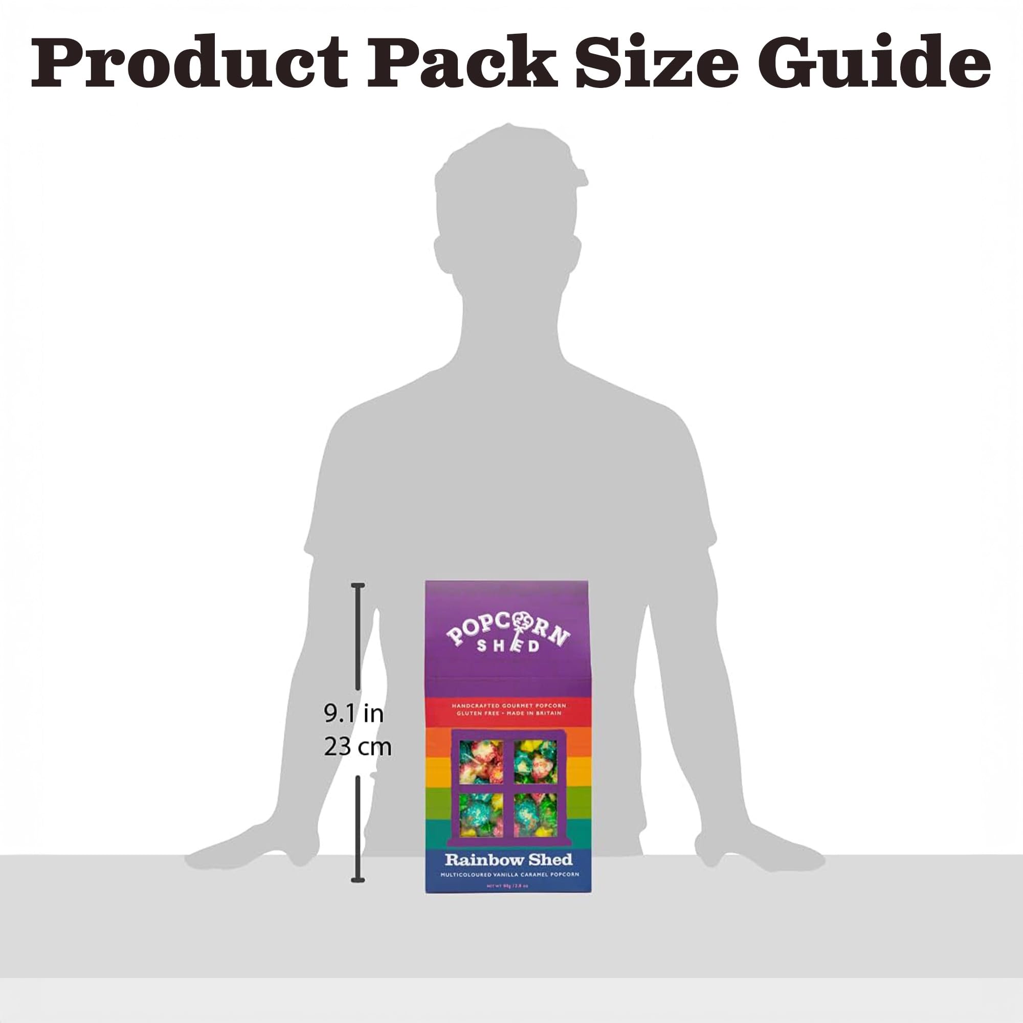 Popcorn Shed Rainbow Shed Gourmet Popcorn (1 x 80g) - Multicoloured Vanilla Caramel Snack 2