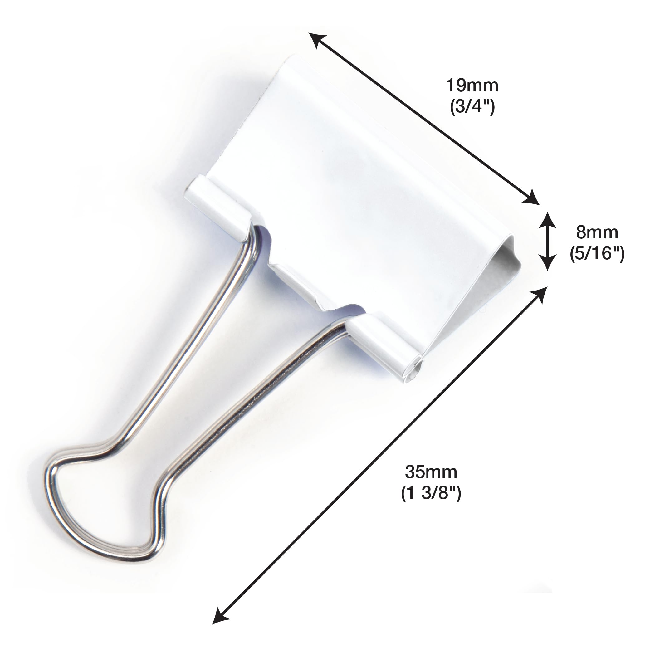 RAPESCO 1493 Foldback Clips - 19mm, White, 80 Pack | Tempered Steel, Reusable 5