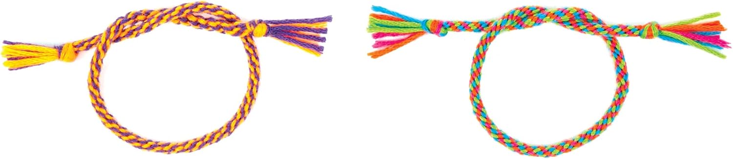 Baker Ross Make Your Own Braided Friendship Bracelets Craft Kit - Kumihimo Jewelry Making for Kids (Pack of 4) 2