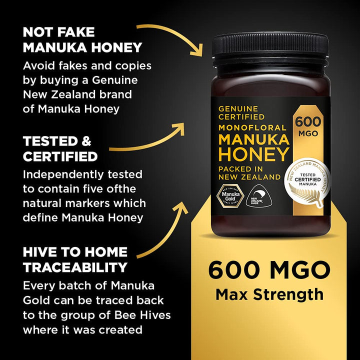 Manuka Gold 600 MGO Manuka Honey, 500 g
