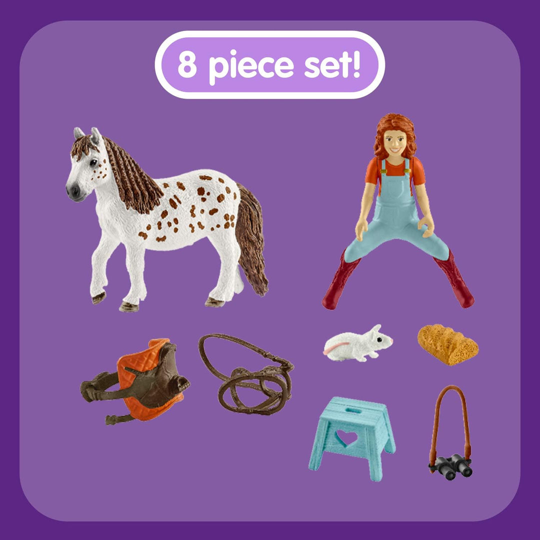 SCHLEICH 42518n Horse Club Mia & Spotty Horse Club Toy Playset for Kids Aged 3-12