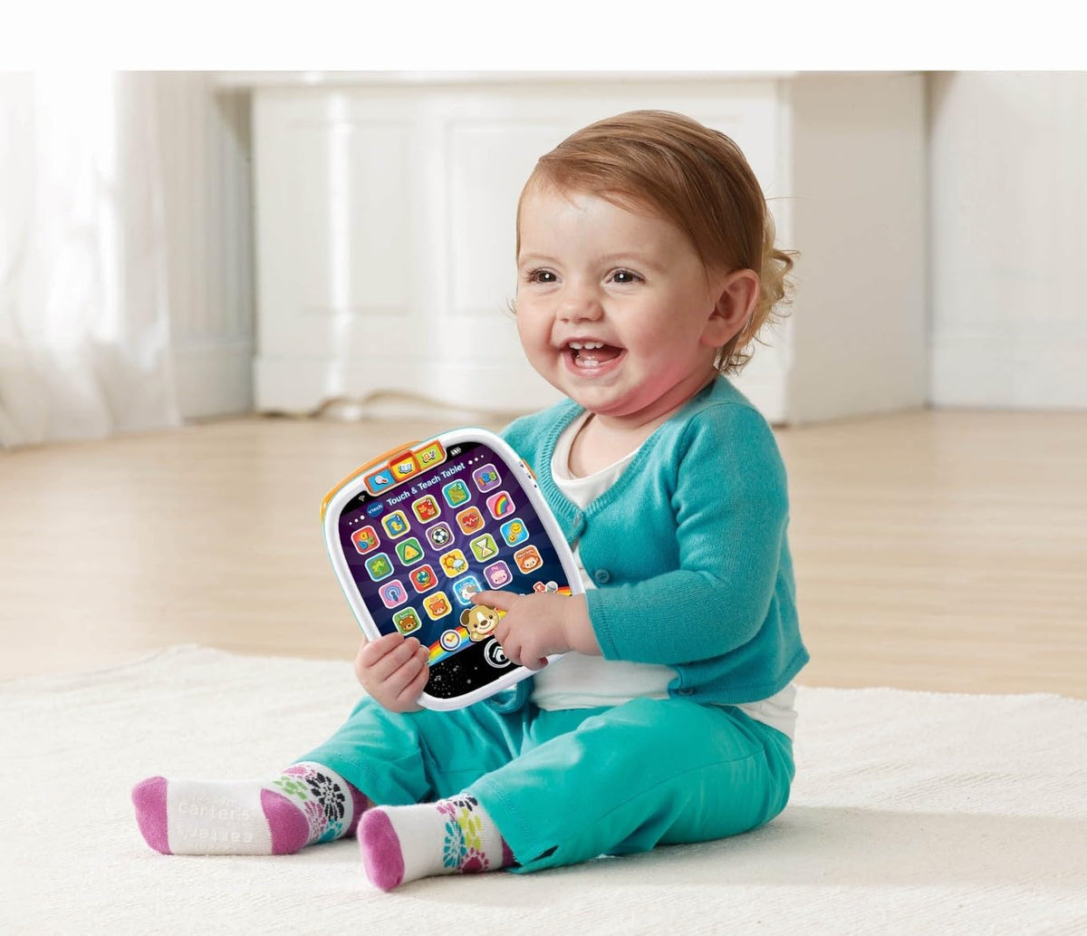 VTech Touch & Teach Tablet - Early Learning | 25 App Buttons | Ages 1-3 Years 4