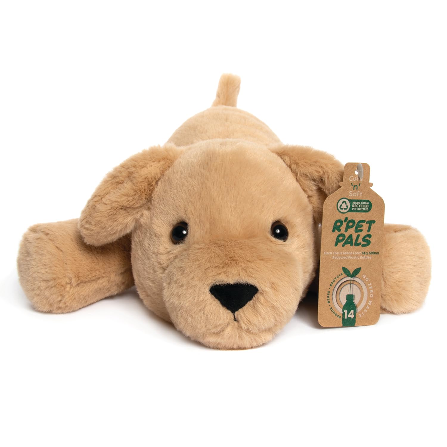 Lesser & Pavey RPET Pals Muttley Laying Dog Teddy for Kids 0-6 Years 1