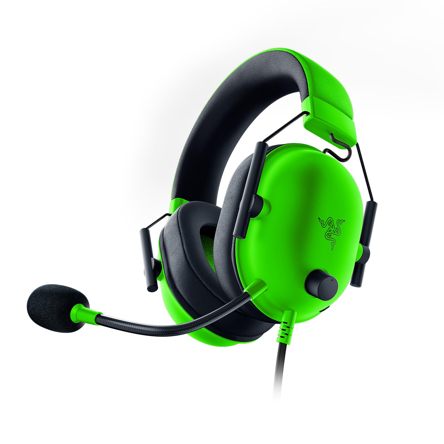 Razer BlackShark V2 X - Multi-Platform Wired Esports Headset (Triforce 50 mm Drivers, Advanced Passive Noise Cancellation, 7.1 Surround Sound, Hyperclear Cardioid Mic) Green 6