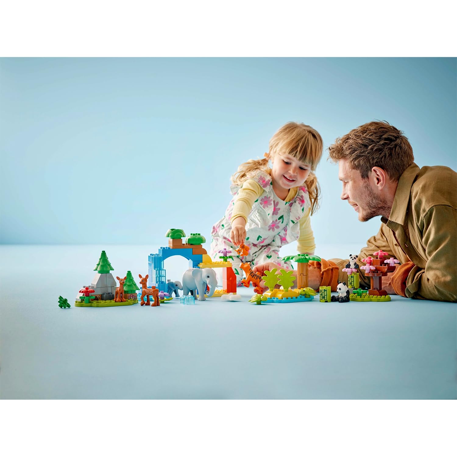 LEGO DUPLO 3in1 Wild Animal Families Set - Educational Building Toy for Toddlers 2+