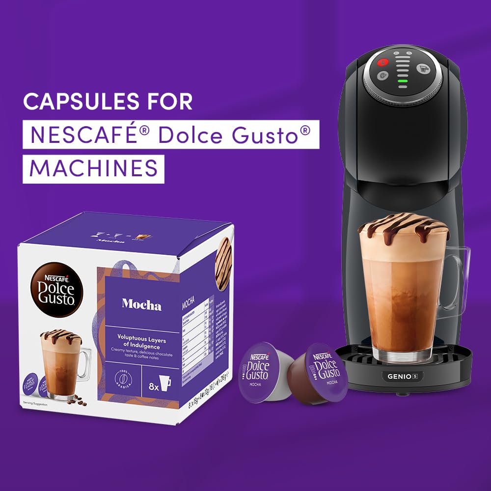 Nescafé Dolce Gusto Mocha Coffee Capsules - 48 Cups Total (3 Packs of 16) | Contains Cocoa 2