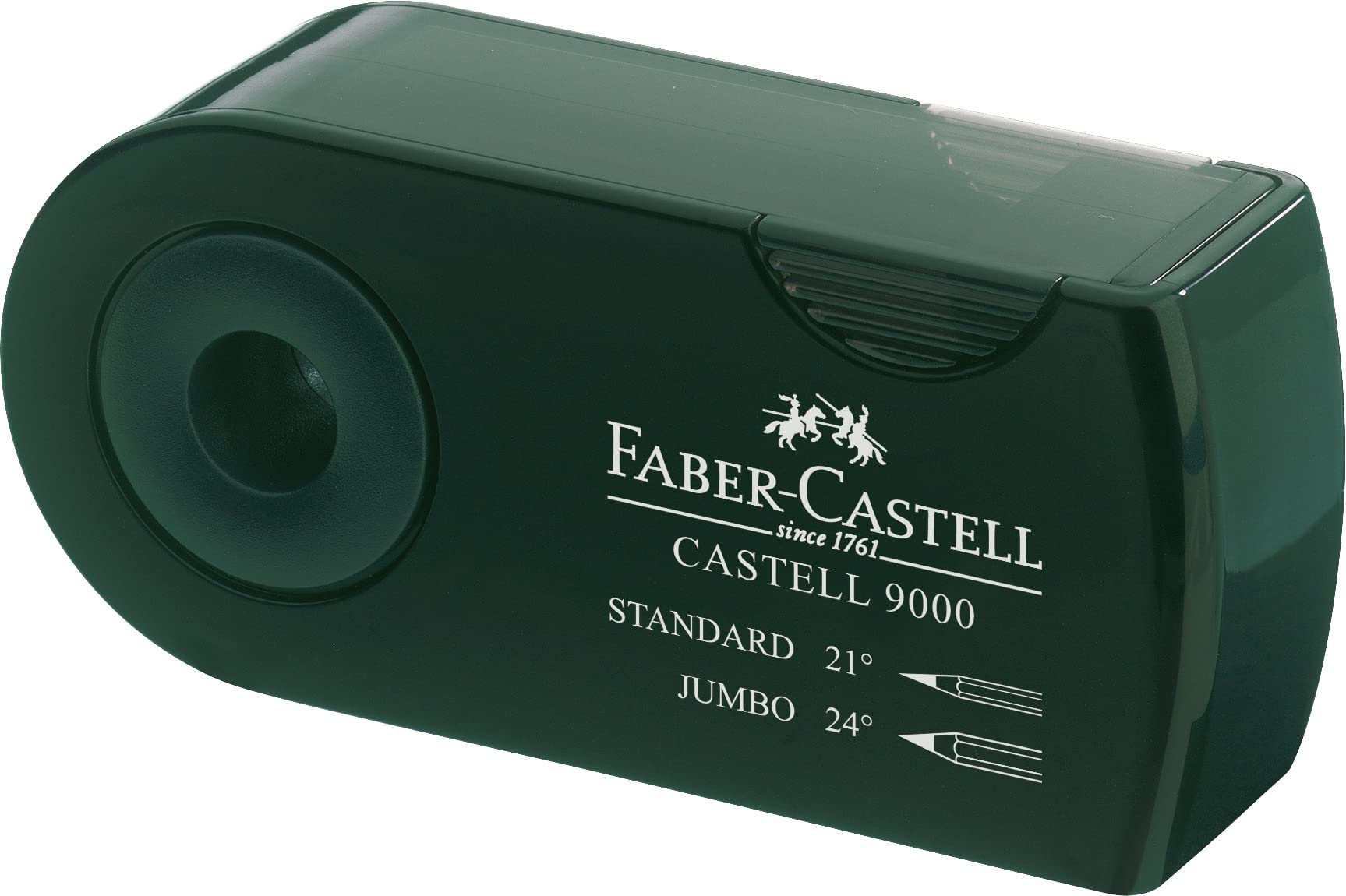 Faber-Castell Miscellaneous Castell 9000 Twin Sharpening Box, Green, For Art, Craft, Drawing, Sketching, Home, School, University, Colouring 1