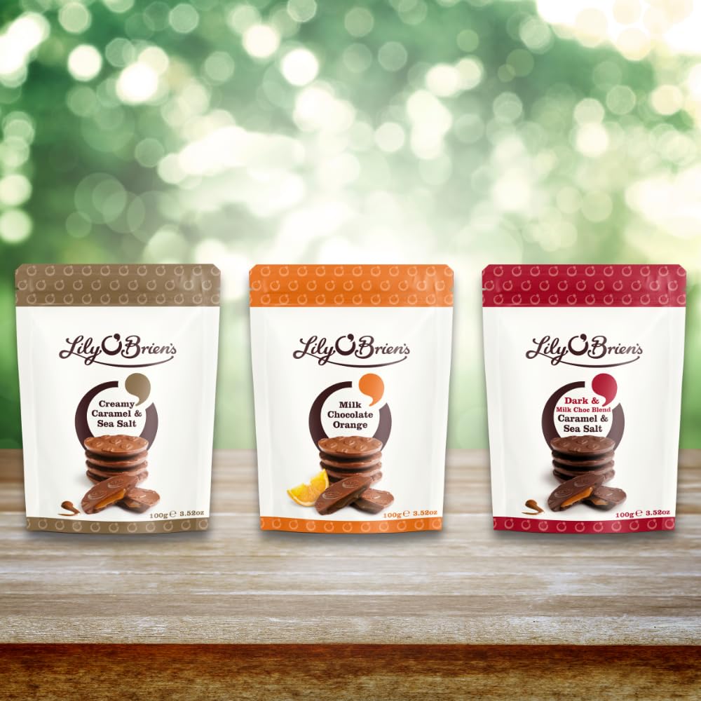Lily O'Brien's Creamy Caramel and Sea Salt Chocolate Buttons Share Bag 100g 2