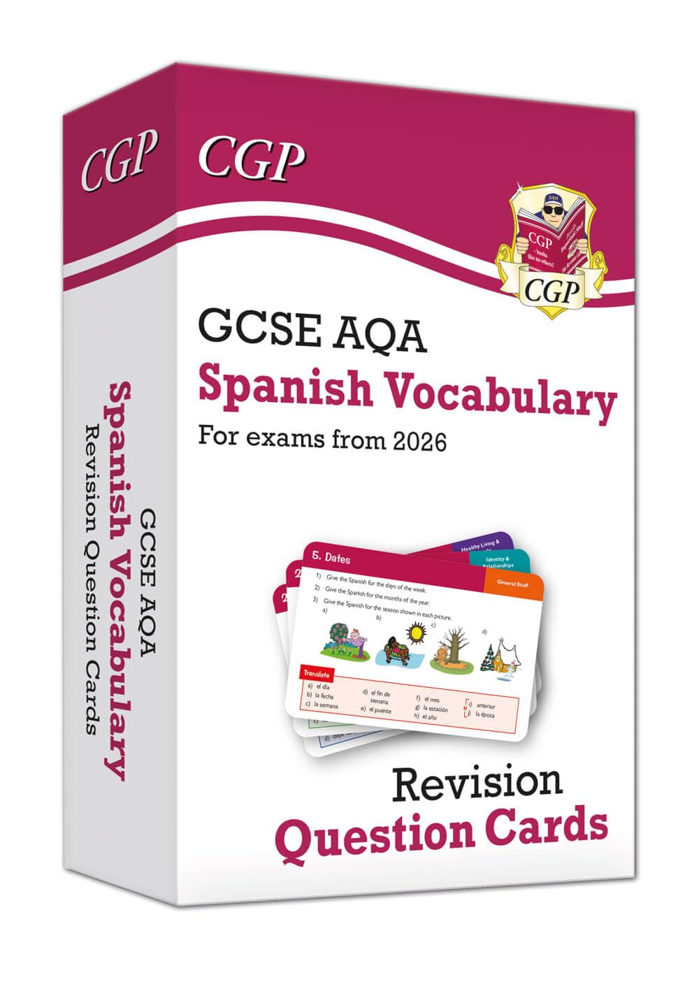 CGP New GCSE AQA Spanish: Vocabulary Revision Question Cards for Exams from 2026 1