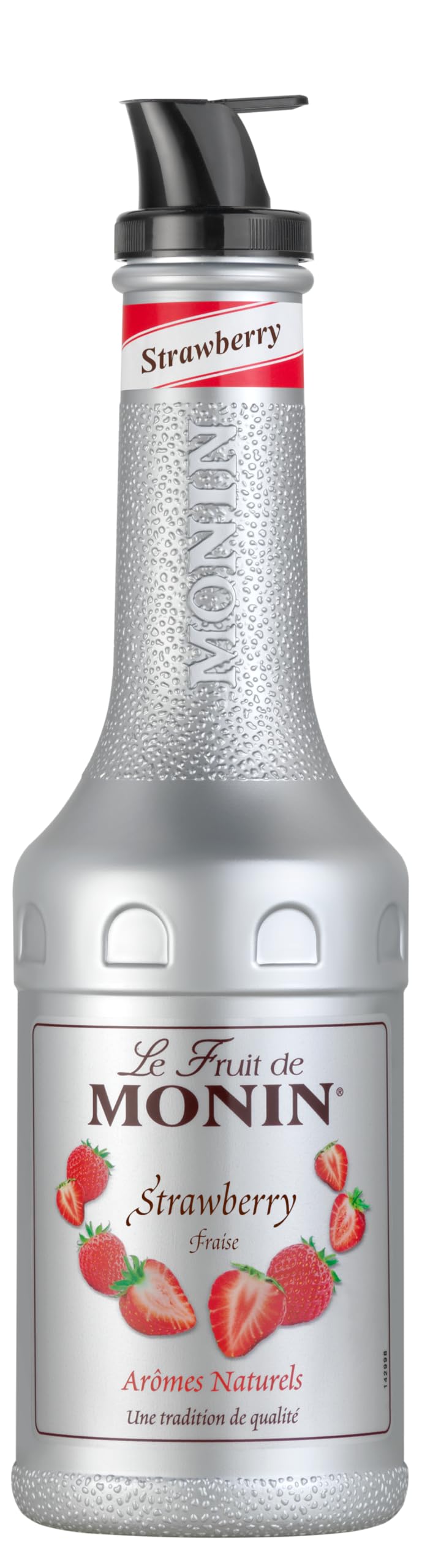 Monin Strawberry Fruit Mix Puree - 50.1% Strawberry Puree | Vegan | 1L PET Bottle 1