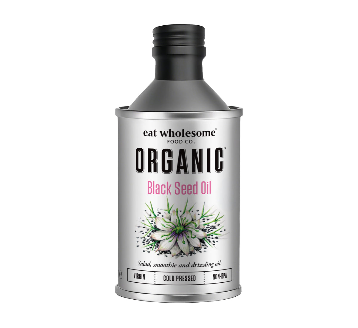 Eat Wholesome Organic Black Seed Oil - Cold Pressed Nigella Sativa, 250ml