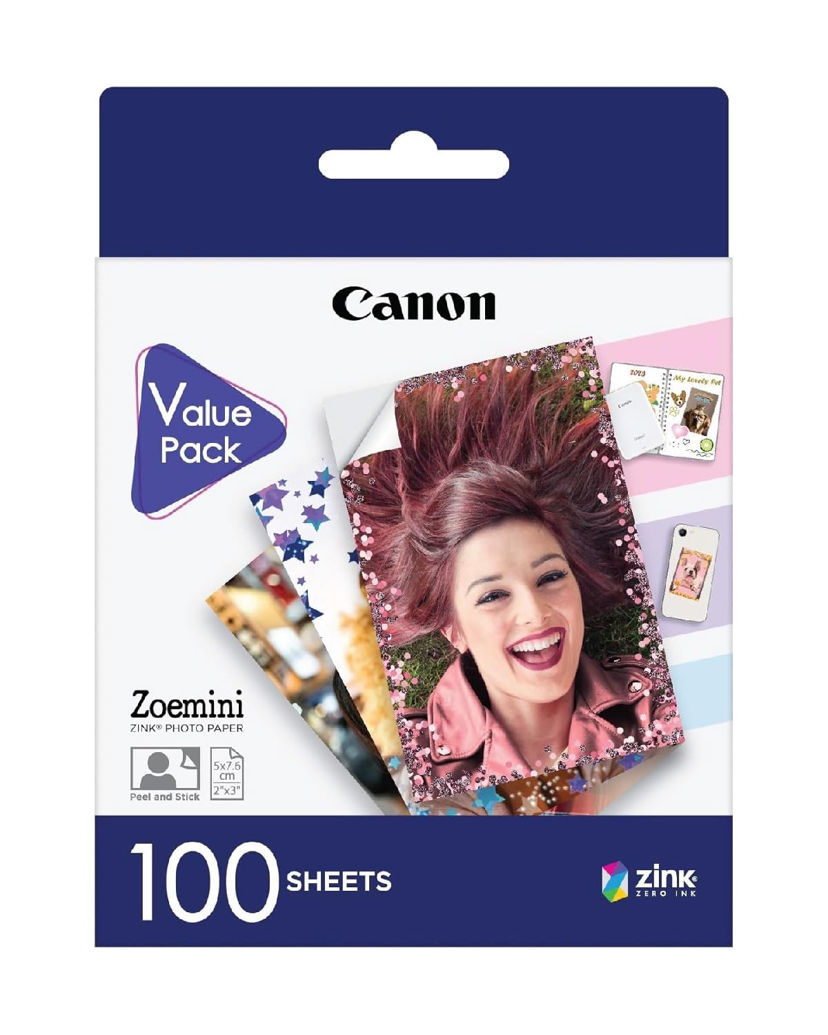 Canon Zink Photo Paper - Sticky-Backed 2x3" Photo Paper (100 Sheets) | Water & Tear Resistant