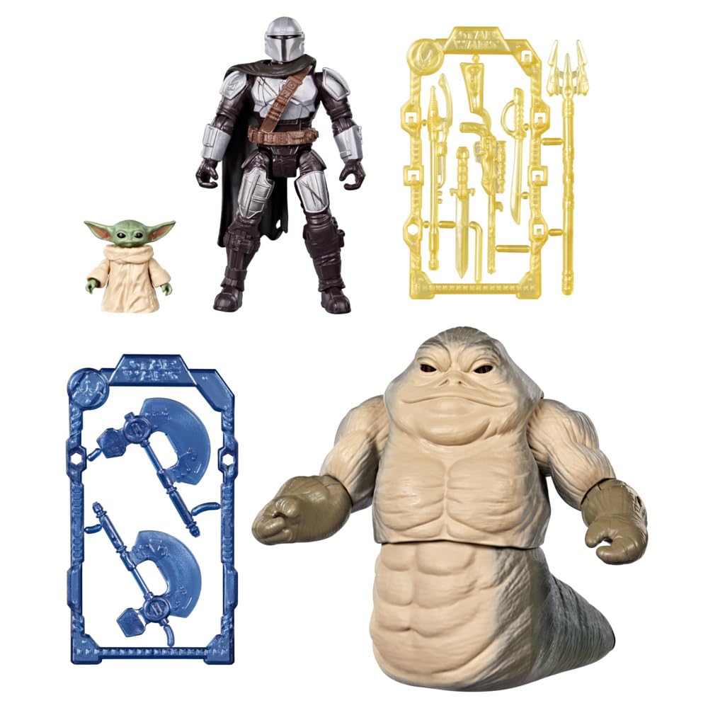Star Wars ActionVerse The Mandalorian and Grogu Team Up Pack with Rotta the Hutt | 4.5-Inch Figures 1