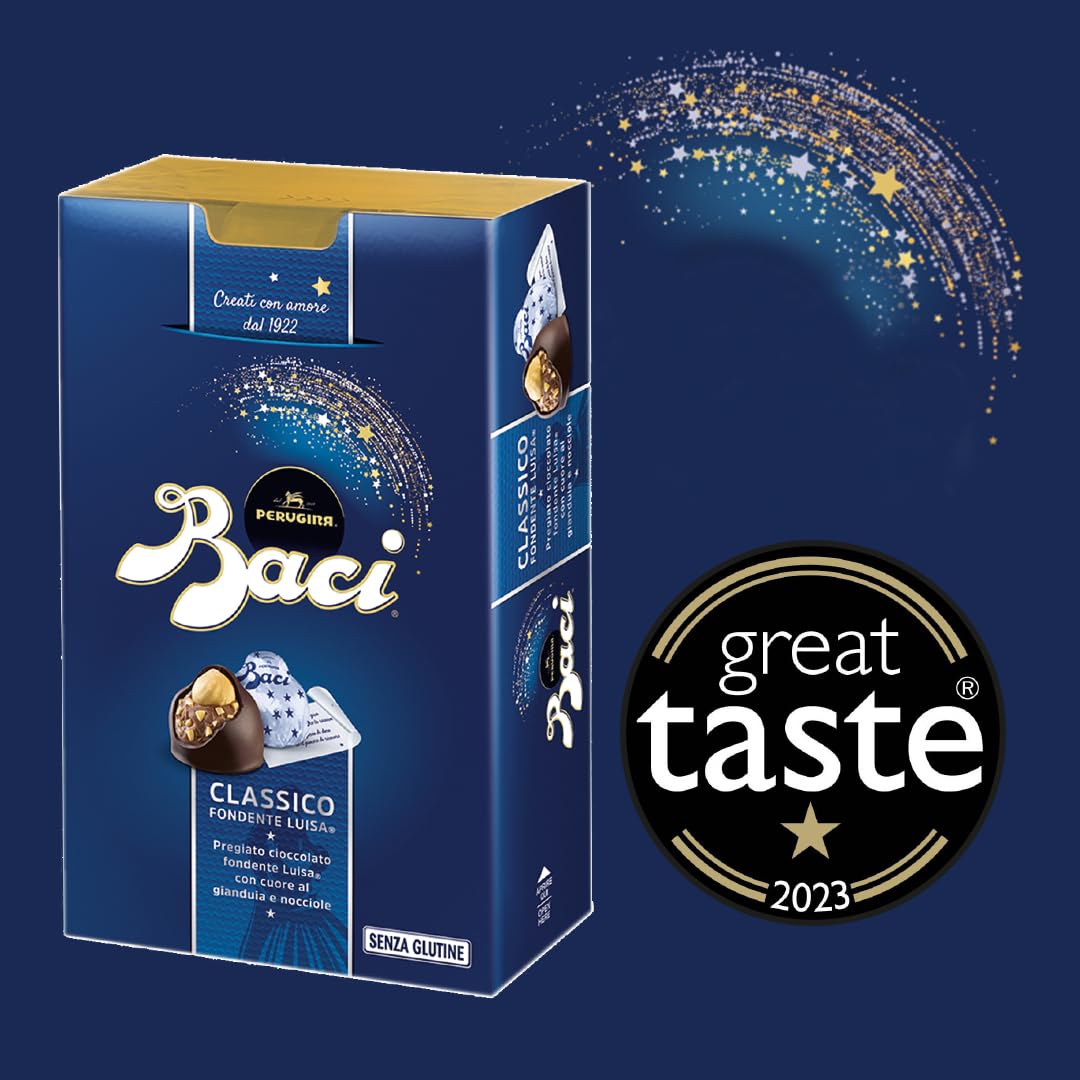 BACI Original Dark Bijou - Chocolate Truffles with Hazelnut, Gluten Free, 175g