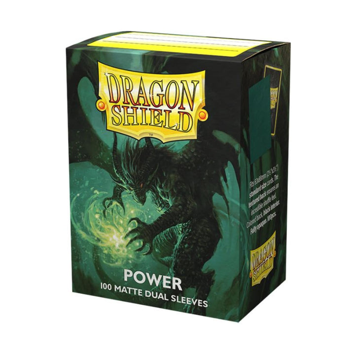 Dragon Shield Matte Dual Power Sleeves - Metallic Green - Premium Trading Card Protection