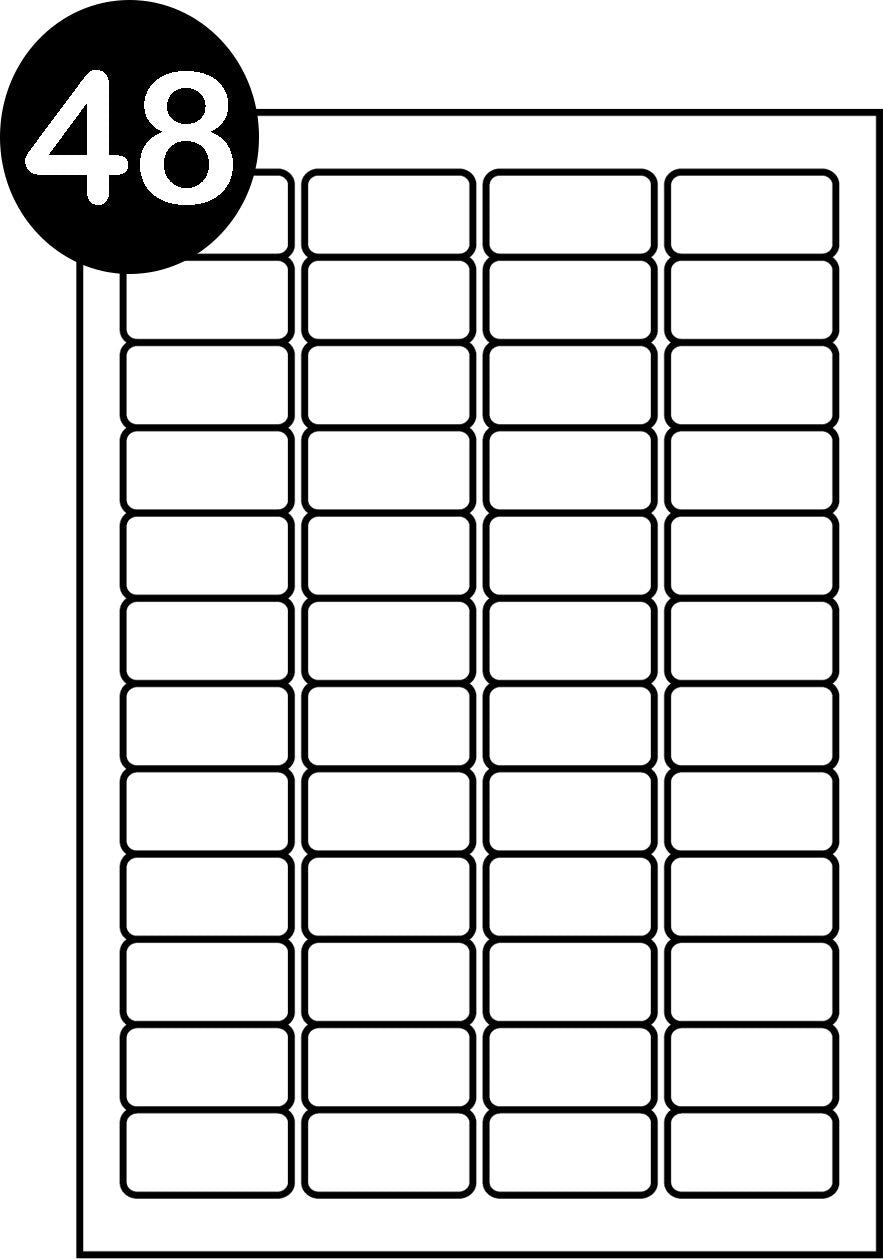 SmithPackaging A4 Self Adhesive Address Labels, 48 Labels Per Sheet, 100 Sheets, Matt White 2