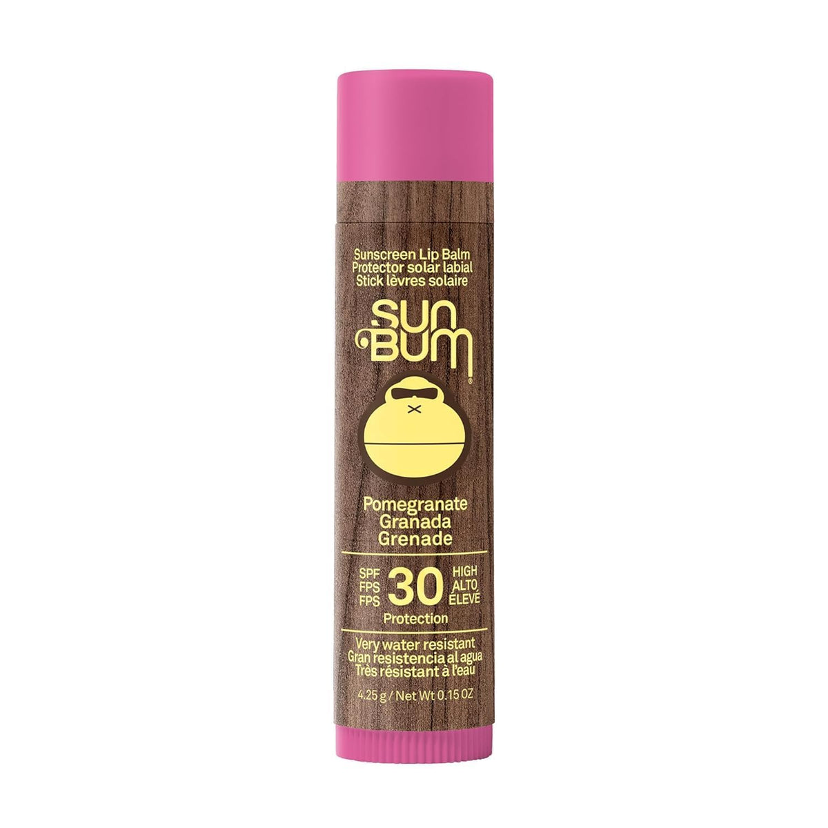 Sun Bum Pomegranate Sunscreen Lip Balm - SPF 30, Broad Spectrum UVA/UVB, 4.25 g