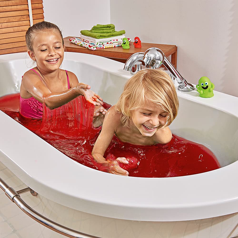 ZIMPLI Eco Slime Baff Red - 1 Bath or 4 Play Uses, Magically Turns Water into Gooey Slime 2