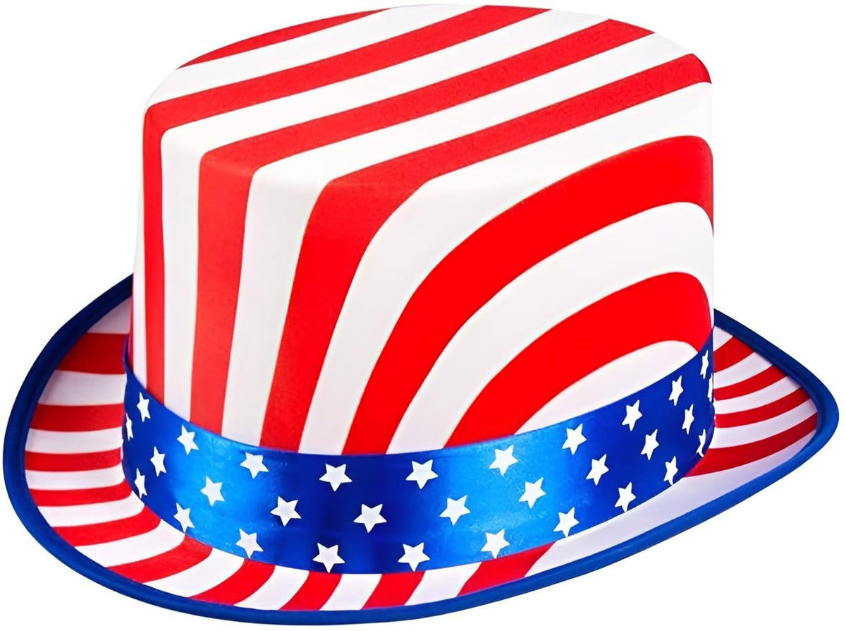 Boland USA Deluxe Top Hat - Adult Size, Stars & Stripes Design