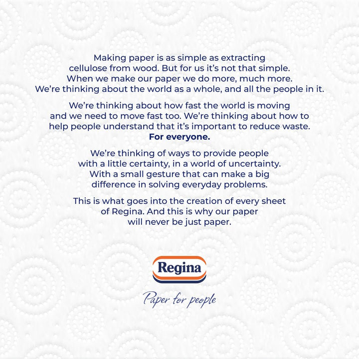 Regina Absorb Kitchen Towels – 2 Rolls, Super Absorbent 2-Ply, Extra-Large Sheets for Cleaning & Food Contact