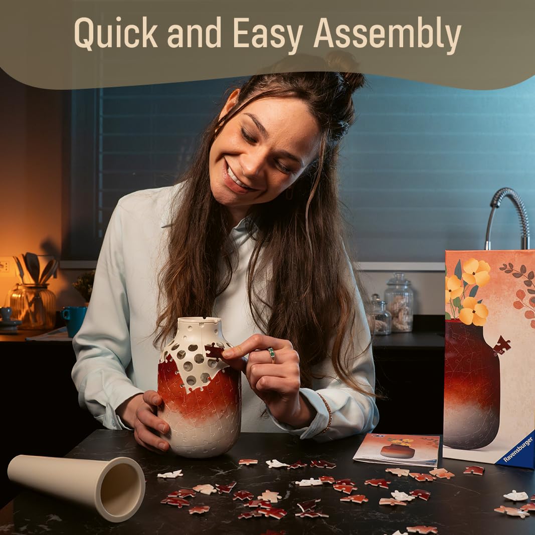 Ravensburger 162-Piece 3D Puzzle Vase - Decorative & Functional | Plastic | Ages 10+ 6