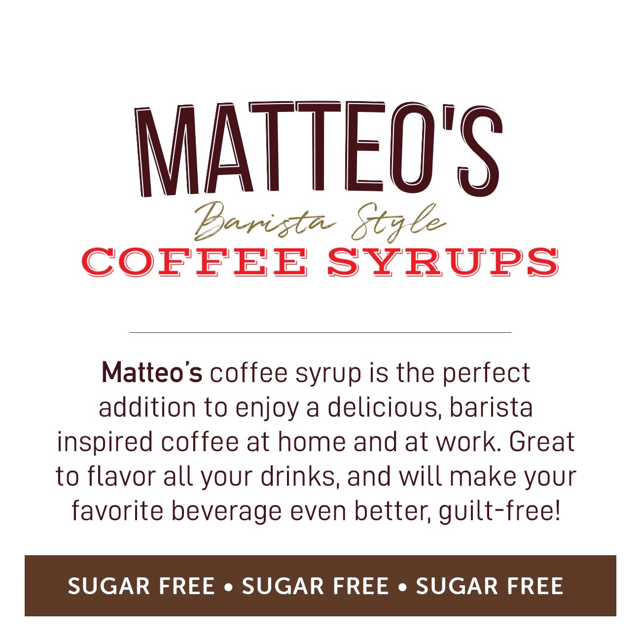 Matteo's Sugar Free Coffee Syrup - Caramel Flavor | 0 Calories, 0 Carbs | 750 ml 5