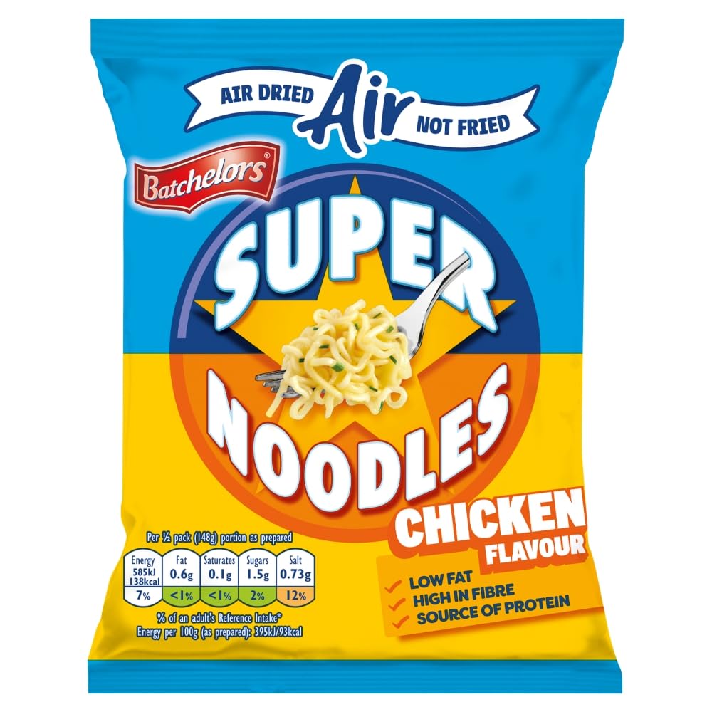Batchelors Super Noodles Air Dried Chicken Flavour - 80g Pack (8 Count) 2