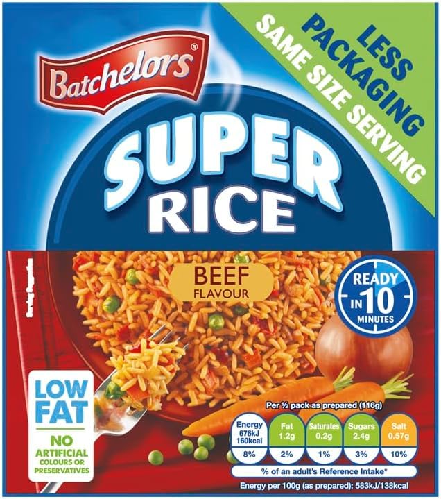 Batchelors Super Rice Beef Flavour Ready Meal - 90g (Pack of 11) 2