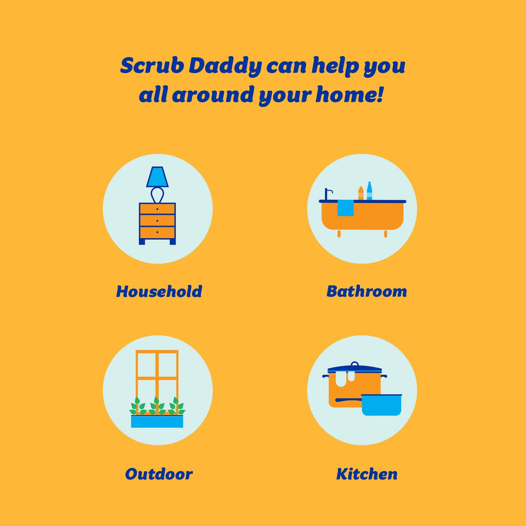 Scrub Daddy Disney Stitch FlexTexture Dish Sponge Twin Pack - Smiley Face Scourers for Kitchen & Bathroom