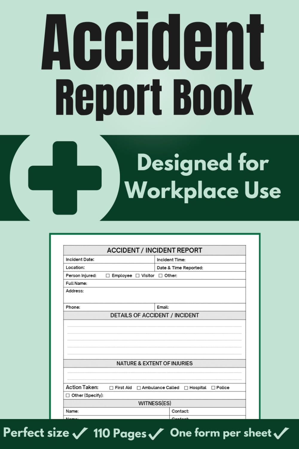 D&Z Loog Press Accident Report Book - HSE & GDPR Compliant Incident Log | Paperback