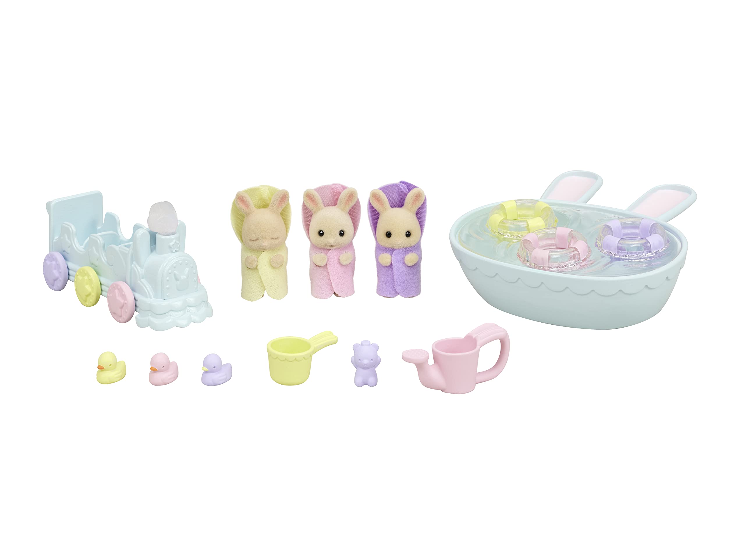 Sylvanian Families 5707 Triplets Baby Bathtime Set - Dollhouse Playsets 1