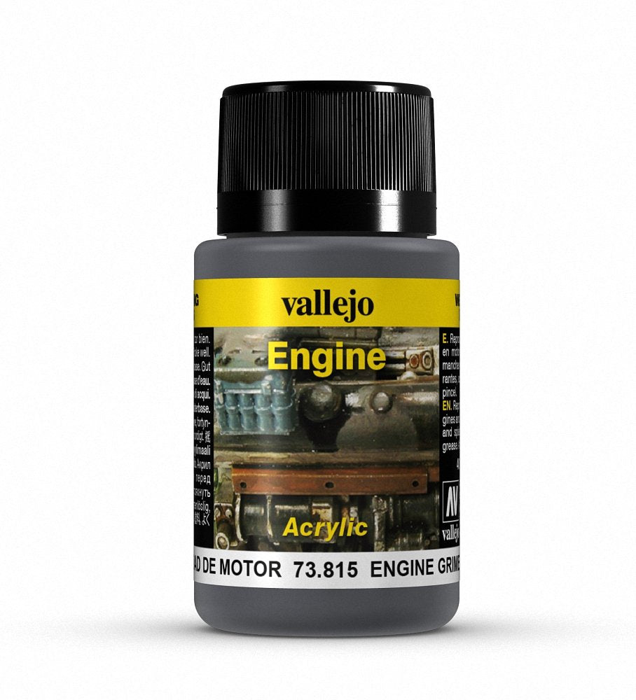 Vallejo Engine Grime Weathering Effect Acrylic Paint Bottle (40 ml)