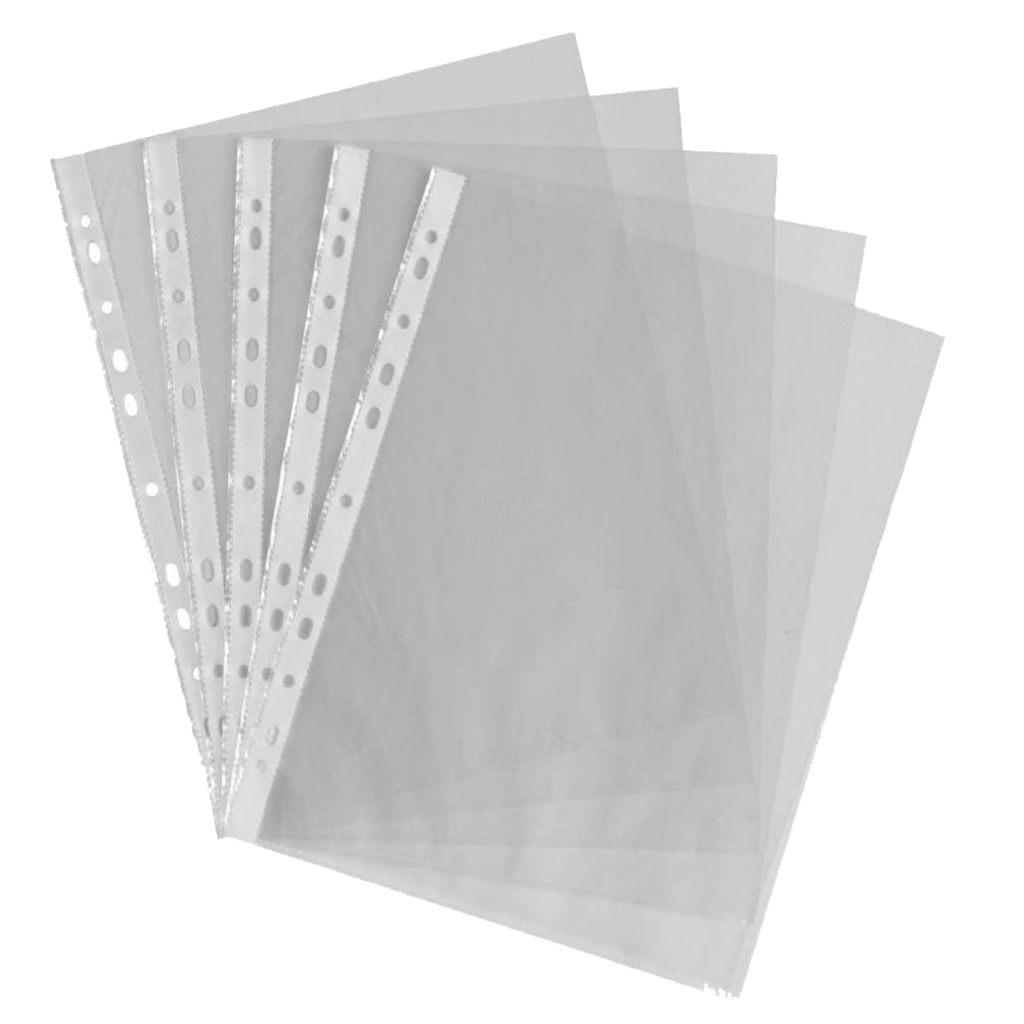 G4GADGET A4 Punched Pockets - 50 Pack, 30 Micron Polypropylene, Clear Frost Finish