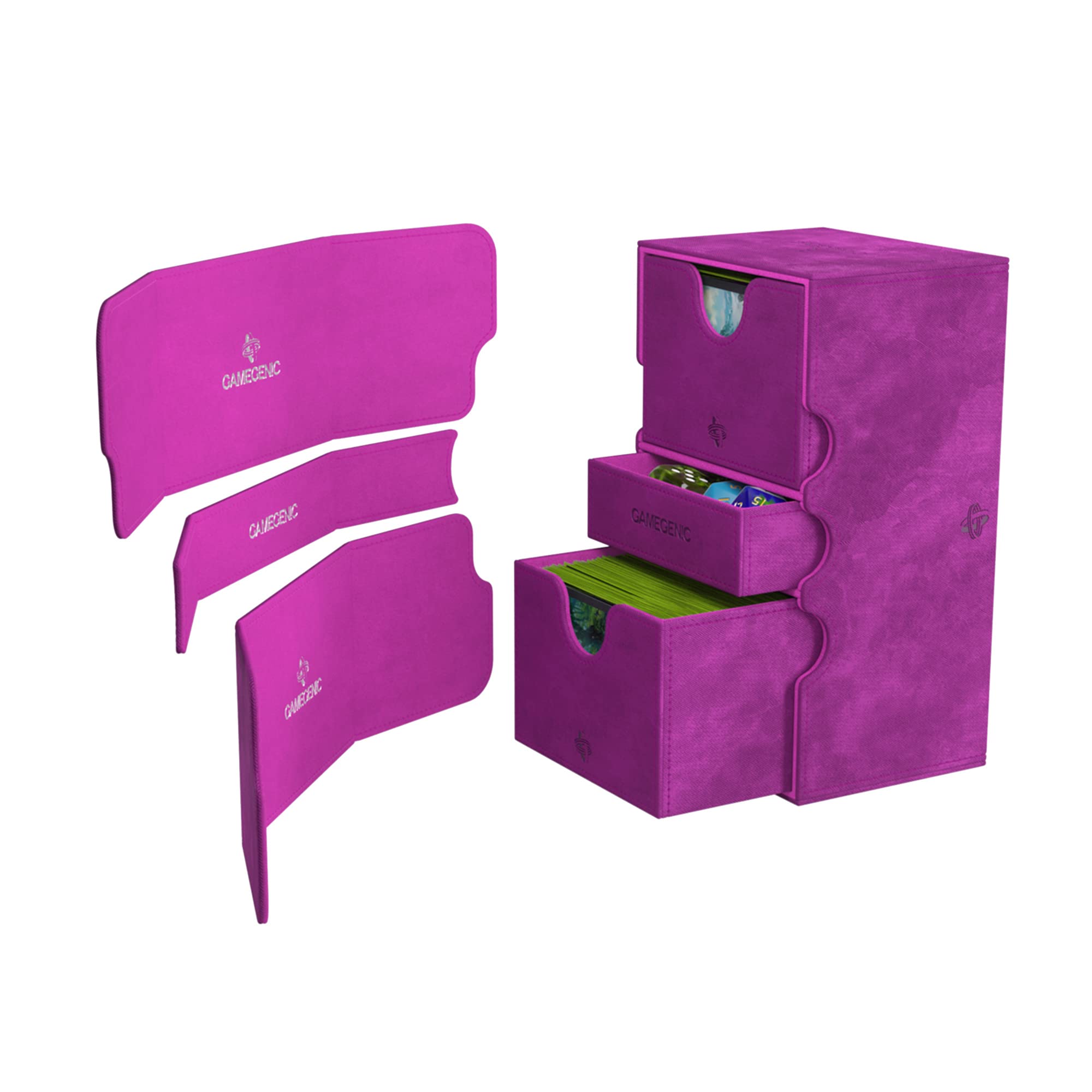 Gamegenic Stronghold 200+ XL Convertible Trading Card Storage Box - Purple 2