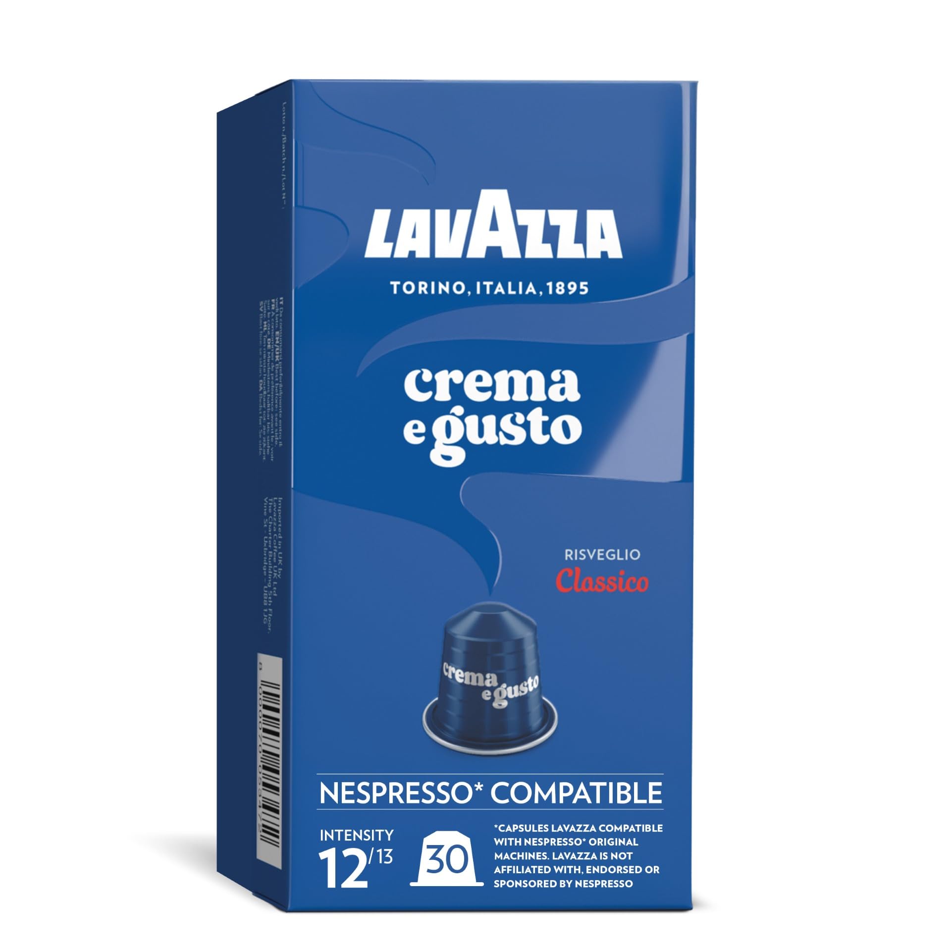 Lavazza Crema e Gusto Classico Coffee Capsules - Intensity 12/13 | 30 Aluminium Pods 1